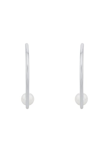 Amor Creolen Silber 925, rhodiniert in Silber