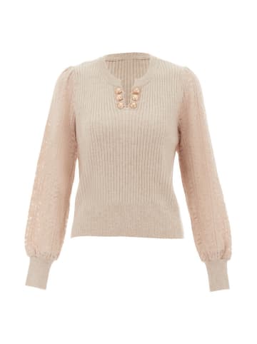 NAEMI Strickpullover in Beige