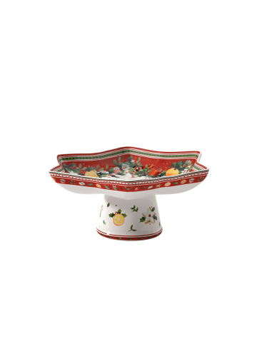 Villeroy & Boch Sternenschale auf Fuss Winter Bakery Delight in rot