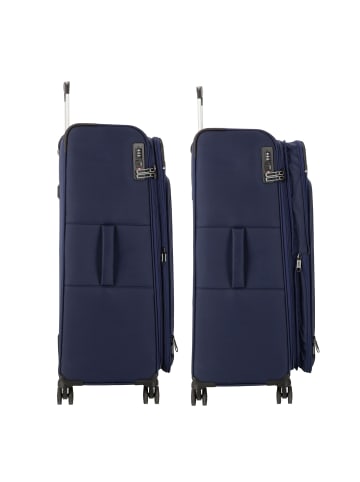 D&N Travel Line 9504 4 Rollen Trolley L 76 cm mit Dehnfalte in navy