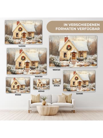 MuchoWow Leinwand Bilder Creme