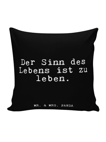 Mr. & Mrs. Panda 40 x 40 Kissen Der Sinn des Lebens... mit Spruch in Schwarz