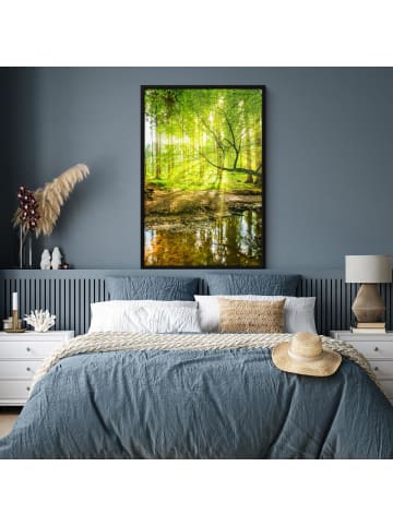 MuchoWow Poster mit Leiste  Grün