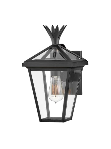 Licht-Erlebnisse Außen Wandlampe (B)20.3 x (H)36.8 cm in Schwarz Klar/TransparentSchwarz Klar/Transparent