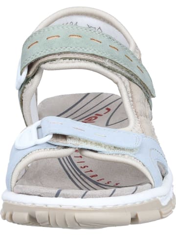 rieker Klassische Sandaletten in bleu/crema/peppermint/nude