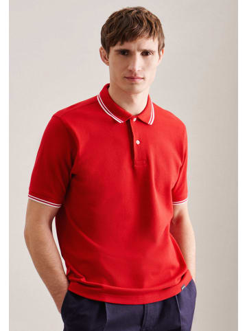 Seidensticker Polo-Shirt Gerader Schnitt (Normal-Fit) in Rot