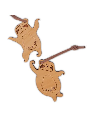 Mr. & Mrs. Panda paar schlüsselanhänger Faultier verliebt ohne S... in Braun