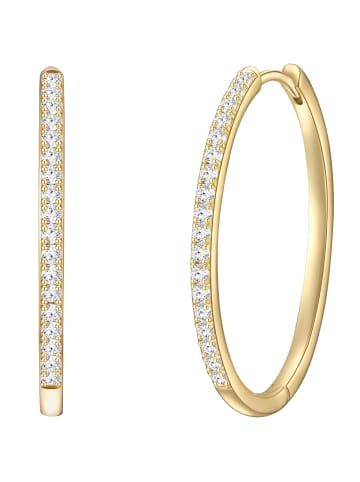 Glanzstücke München Creolen aus Sterling Silber mit Zirkonia in gelbgold