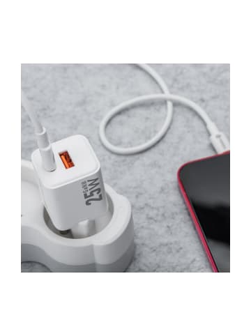 Mcdodo FORCELL GaN Ladegerät 25W USB-C/A PD QC Weiß