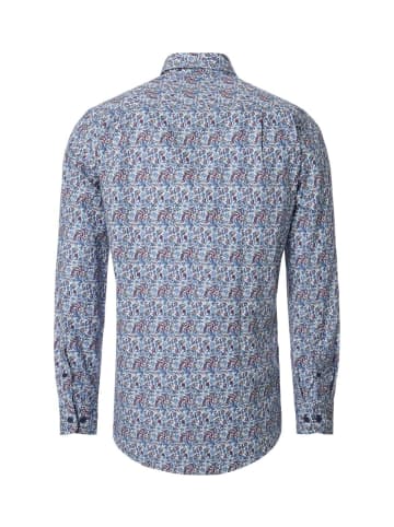 Redmond Langarm-Hemd in blau
