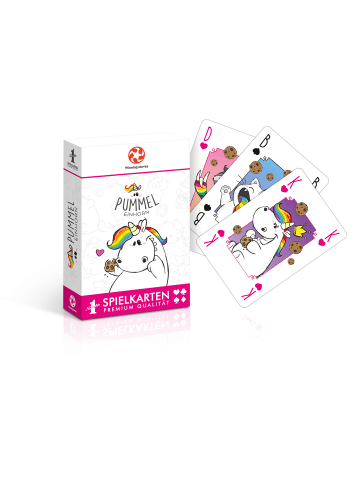 Winning Moves Number 1 Spielkarten Pummeleinhorn Einhorn Karten Kartenspiel in bunt