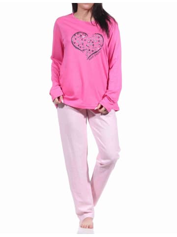 NORMANN Pyjama langarm Schlafanzug - 70747 in pink