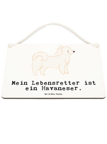 Mr. & Mrs. Panda Wegweiser Havaneser Lebensretter mit Spruch in Weiß
