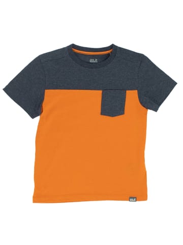 Jack Wolfskin Shirt Palouse Tee Boys in Orange