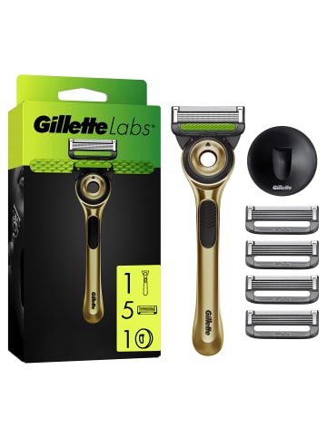 Gillette Nassrasierer "Labs" + 5 Rasierklingen & -halter
