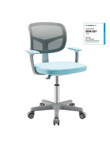 COSTWAY Schreibtischstuhl 3-10 Jahren Drehbar in Blau