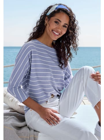 Vivance 3/4-Arm-Shirt in blau, weiß