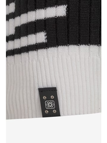 Cipo & Baxx Strickpullover in WHITE-BLACK