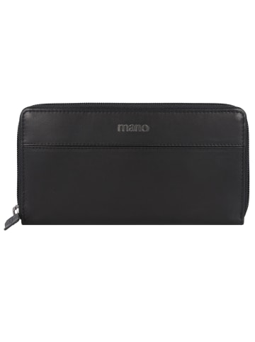 mano Don Romeo Geldbörse RFID Leder 18 cm in schwarz