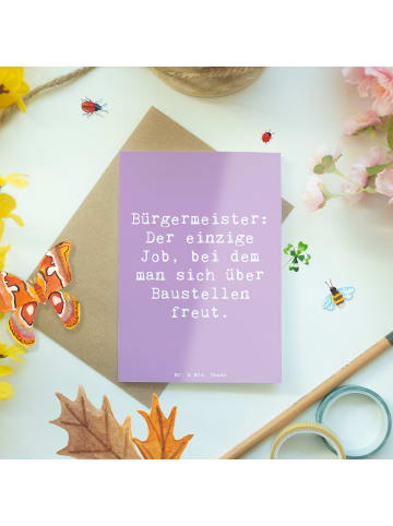 Mr. & Mrs. Panda Glückwunschkarte Spruch Bürgermeister Freude mi... in Lavendeltraum