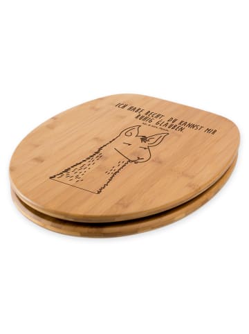 Mr. & Mrs. Panda Toilettendeckel Lamakopf Genervt mit Spruch in Transparent