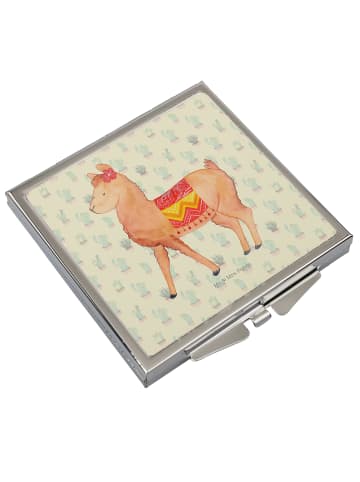 Mr. & Mrs. Panda Schminkspiegel Alpaka Stolz ohne Spruch in Kaktus Grün