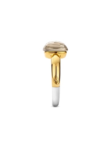 Ti Sento Milano Ring "mit braunem Crystal bicolor vergoldet" in Gold