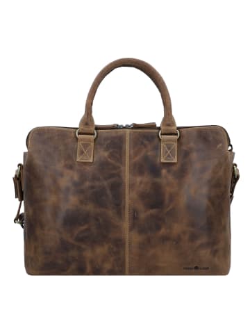 Greenburry Vintage Shopper Tasche Leder 40 cm in brown
