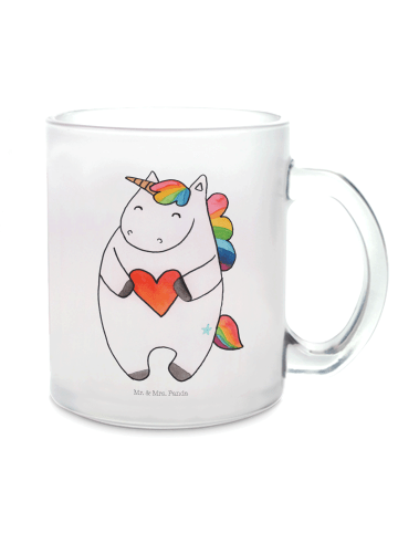 Mr. & Mrs. Panda Teetasse Einhorn Herz ohne Spruch in Transparent