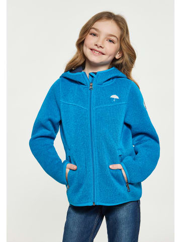 Schmuddelwedda Mädchen (Kids) Strickfleeceblouson in Cyanblau Melange