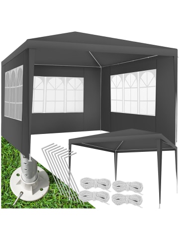 tectake Partyzelt Barinas mit 3 Seitenteilen, wasserdicht, 3x3m