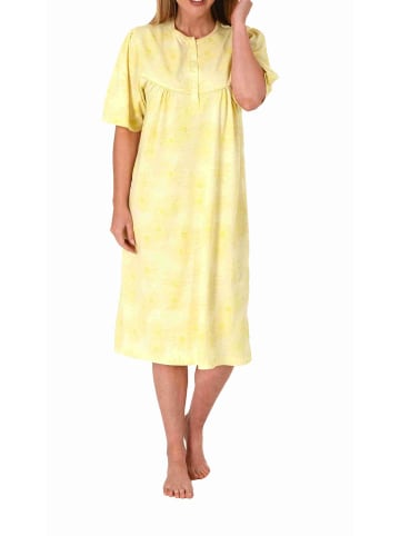 NORMANN kurzarm Nachthemd Knopfleiste am Hals - 77410 in vanille