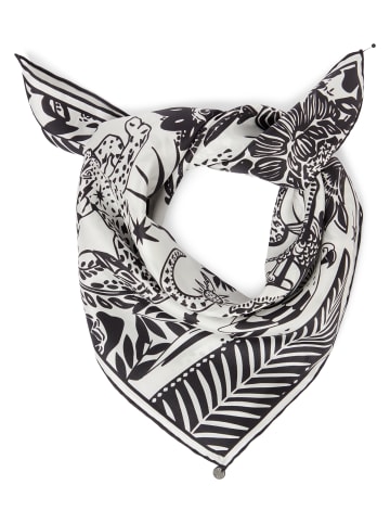 Codello Seidentuch in schwarz weiß - 0001