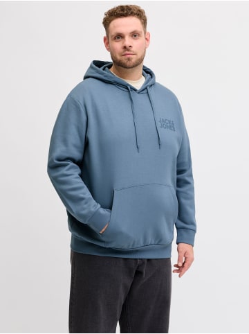 JACK & JONES PLUS Kapuzenpullover in Blue Mirage