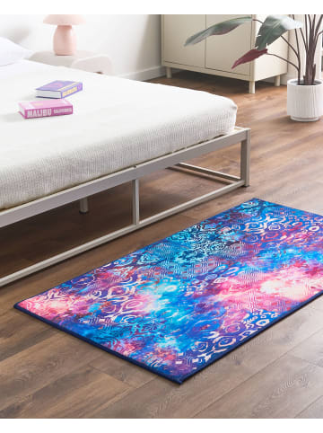 Beliani Kurzflor ORVELLA in Bunt/Rosa/Blau - (W) 80 x (L) 150 cm