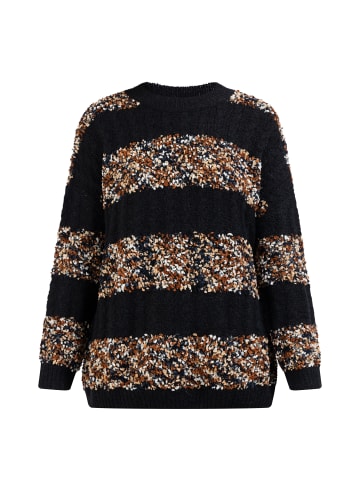 usha FESTIVAL Damen Strick Pullover in Schwarz Mehrfarbig