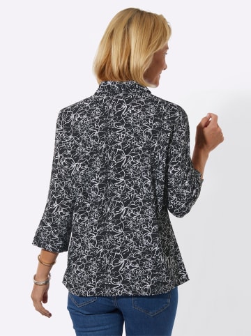 WITT WEIDEN Hemdbluse in schwarz-weiß-bedruckt
