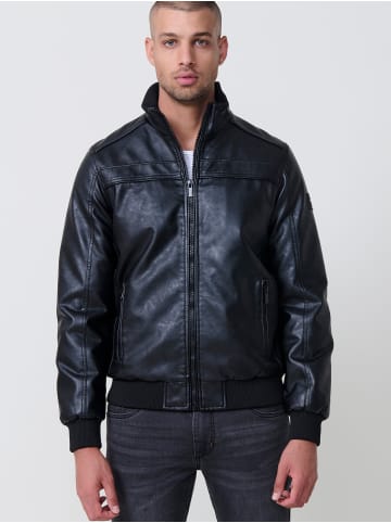 KOROSHI Kunstlederjacke in SCHWARZ