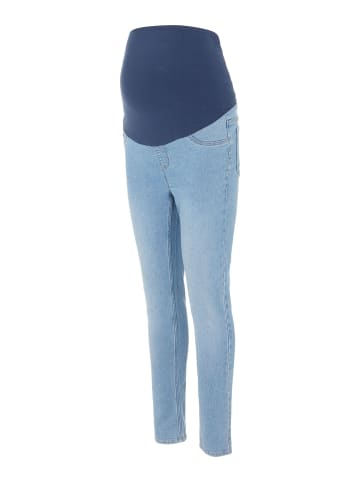 mama licious Umstandsjeans mit Skinny Fit in Light Blue Denim