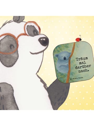 Mr. & Mrs. Panda Glas-Untersetzer Koalabär Design mit Spruch in Weiß