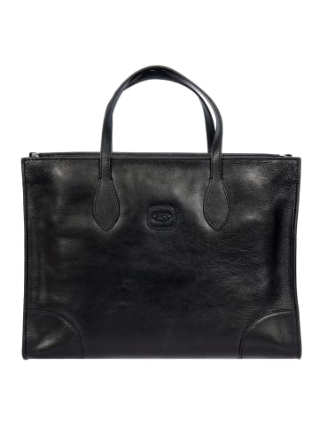 BRIC`s Volterra Shopper Tasche S Leder 35 cm Laptopfach black