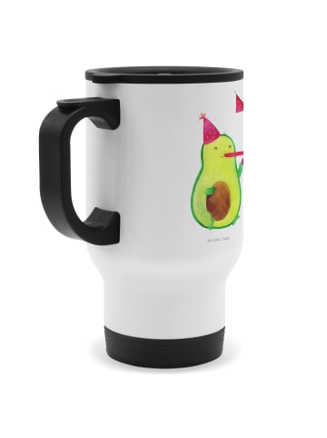 Mr. & Mrs. Panda Thermobecher Avocado Party ohne Spruch in Weiß