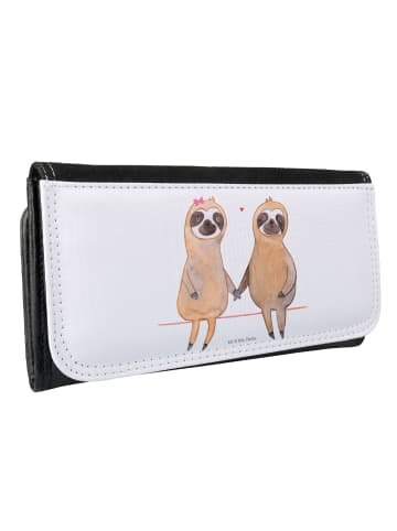 Mr. & Mrs. Panda Portemonnaie für Damen Faultier Pärchen ohne Sp... in Weiß