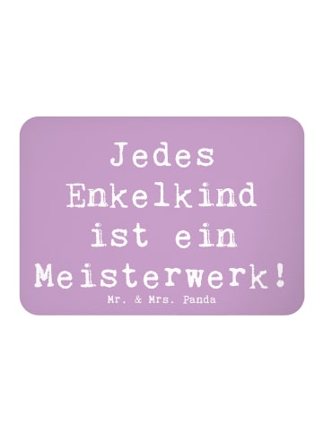 Mr. & Mrs. Panda Magnet Spruch Enkelkinder Meisterwerk mit Spruch in Lavendeltraum