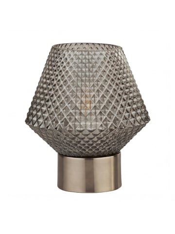 Licht-Erlebnisse Tischlampe (B)15 x (L)15 x (H)17.5 cm in Chrom Rauchgrau
