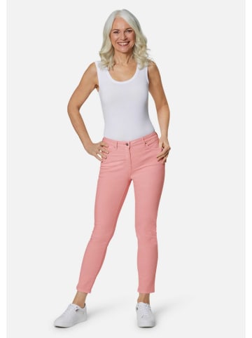 GOLDNER Schmale Stretchhose BELLA in lachsrosa