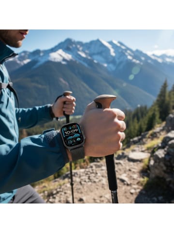 TechProtect Tech-Protect Milano-Armband für Apple Watch 6/7/8/9/10/SE/Ultra in Schwarz