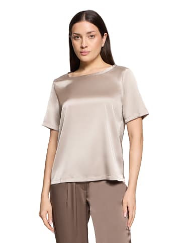 Betty Barclay Schlupfbluse mit Rundhalsausschnitt in Taupe
