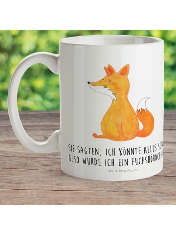 Mr. & Mrs. Panda Kindertasse Einhorn Wunsch mit Spruch in Weiß