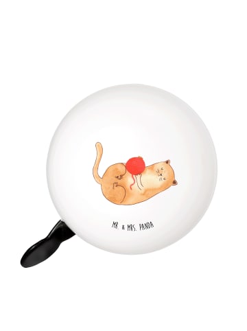 Mr. & Mrs. Panda Fahrrad Klingel Katze Wolle ohne Spruch in Weiß